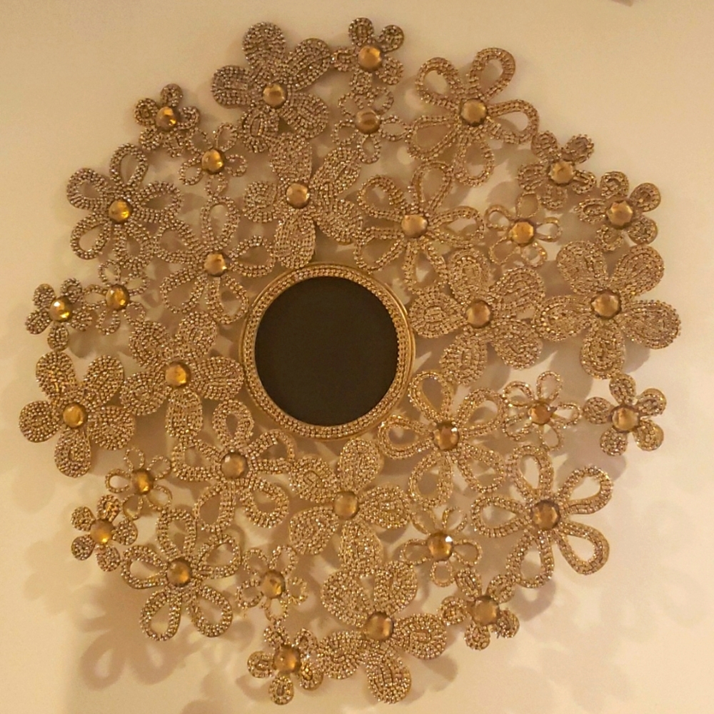 Gold Floral Centerpiece For Tablescape